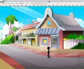 拐角遇到的火柴人走路6秒