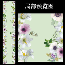 淡绿色森系地毯T台路引ps