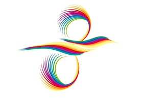 多彩矢量线条飞鸟