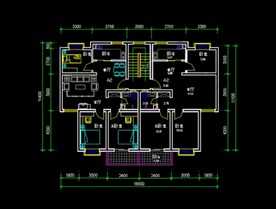 定制家装多层户型图CAD图纸
