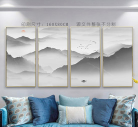 大型山水移门  山水屏风