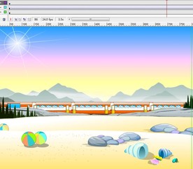 火车在沙滩上面行驶而过6秒