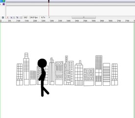 火柴人从右边走到左边10秒