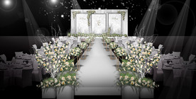 灰色高端婚礼仪式区