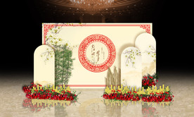 新中式婚礼迎宾区