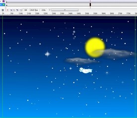 黑夜晚上天空飞过的鸽子动画6秒