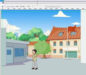 男子经过学校门口动画10秒