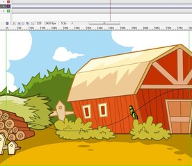 蝴蝶飞过农场动画13秒效果