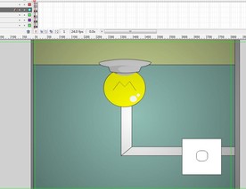 按钮控制灯光打开动画