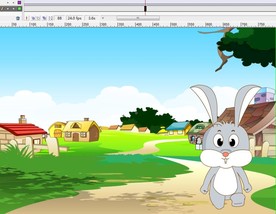 从村庄走过来的兔子10秒