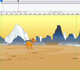 骆驼在荒芜之地行走14秒