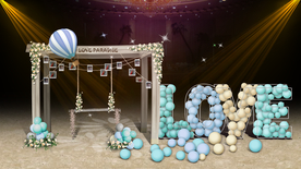 蒂芙尼蓝气球主题迎宾区