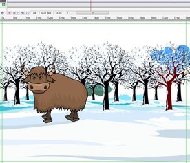 牦牛在冰天雪地走过12秒