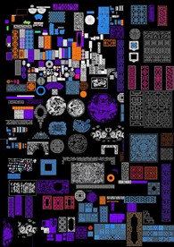 中式古典屏风隔断图