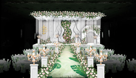 大理石森系主题婚礼仪式区