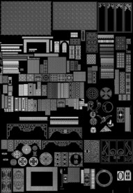 屏风隔断雕花格图库