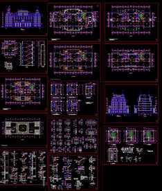 欧式办公楼施工图