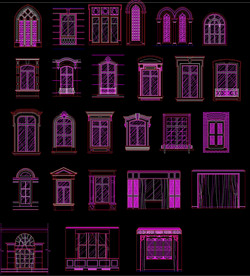 欧式传统建筑cad元素窗台