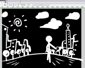 简笔画火柴人走过来6秒
