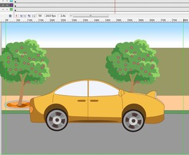 黄色小汽车重复播放的背景6秒