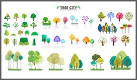 卡通艺术树形系列