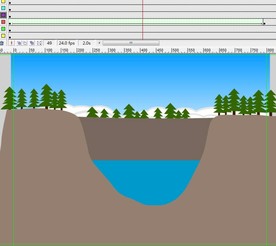 森林里面的水位下降6秒动画
