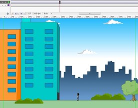 时尚女人走入一间大楼里12秒动