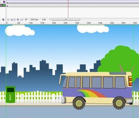 客车经过垃圾桶环境4秒