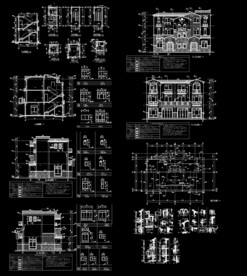别墅建筑设计立面剖面图