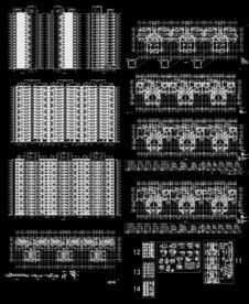 CAD小区住宅建筑图纸