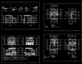 三层别墅建筑设计图纸