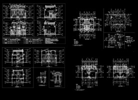 欧式别墅建筑图纸