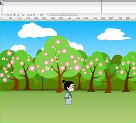 古代人进入桃花源6秒动画