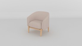 北欧风原木布艺沙发