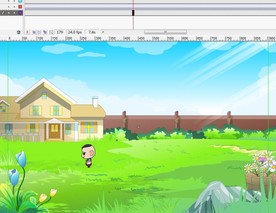 在院子里玩耍的小男孩11秒