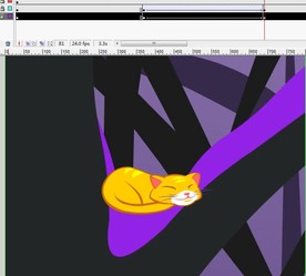 夜晚在荆棘树上休息的猫4秒