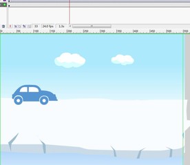 扁平汽车在冰面行驶4秒