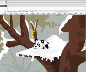 趴树上睡觉的小熊猫12秒动画