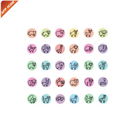 动物类APP图标模板