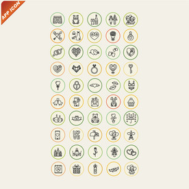 婚姻爱情情感类APP图标模板