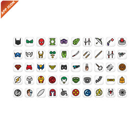 卡通漫画网页APP图标模板