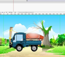 皮卡开车出去6秒动画