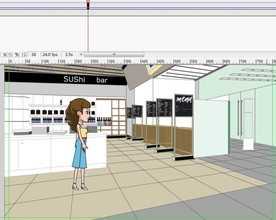 女子在商场里走过动画6秒