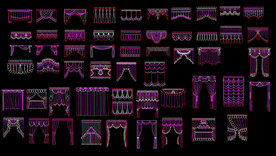 CAD窗帘图块