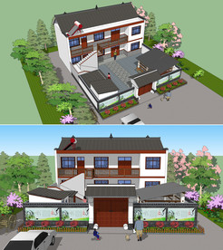 陕西风格农村民居建筑