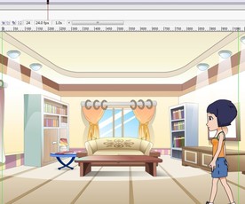 女子清凉经过客厅6秒