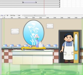 洗手间打开后好像出现厨师3秒