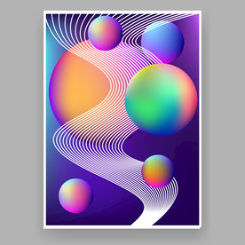 炫彩商业综合体海报圆形海报背景