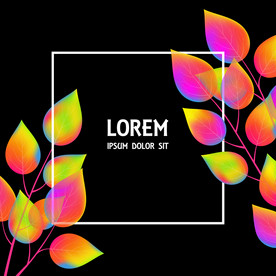 炫彩叶子商业综合体叶子海报