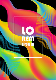 炫彩商业扭曲几何图形海报背景